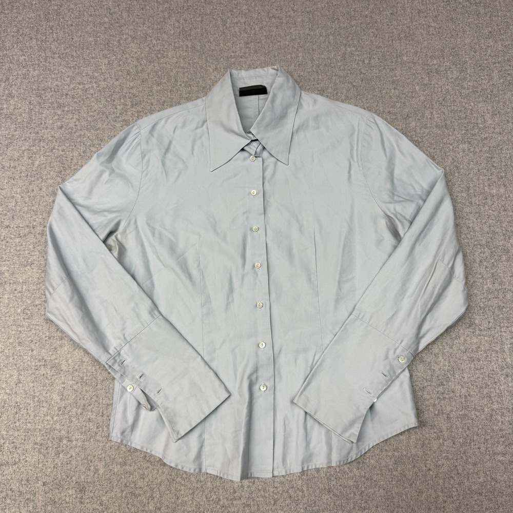 Banana Republic Button Down Shirt Size L Light Blue Wide Cuffs Cotton Profession